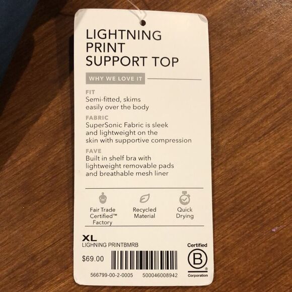 Athleta lightning print support top size XL NWT - Picture 3 of 7
